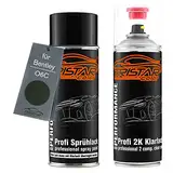 TRISTARcolor Autolack 2K Spraydosen Set für Bentley O6C Brewster Green Basislack 2 Komponenten Klarlack Sprühdose