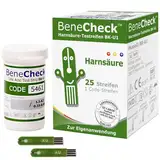 BeneCheck Harnsäure Teststreifen BK-U1-25 Stück pro Packung - Zur Verwendung mit dem BeneCheck Harnsäure-Messsystem