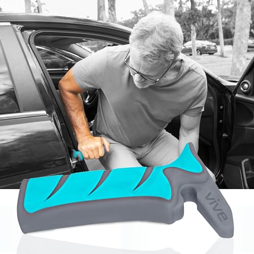Vive Auto-Assistent – Fahrzeug-Stützgriff – stehendes Mobilitätshilfe-Werkzeug für ältere Menschen – Sicherheitstürgriff AutoCane – tragbarer Haltegriff für Senioren und Behinderte, Blaugrün