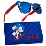 SONIC THE HEDGEHOG Sonnenbrille UV Schutz & Geldbeutel Kinder Set