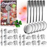 Robin Goods® 30-teiliges Set Zinngießen, Silvestergießen das Wahrsagerei-Partyspiel - die gesunde Alternative zum Bleigießen, Nicht nur zu Silvester (6)