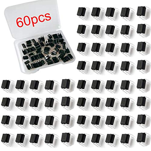 RUNCCI-YUN 60 Stück Optokoppler PC817, 2,54 mm Abstand, 4 Pins, für zum Selbermachen,DIP-4
