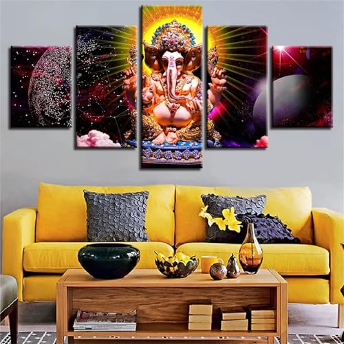 Yoonqun Hinduistischer Gott Diamond Painting,5 Stück 5D Diamant Painting Bilder für Erwachsene,Full Drill DIY Vierkant Diamant Malerei Stickerei Kunst für Home Wall Decor