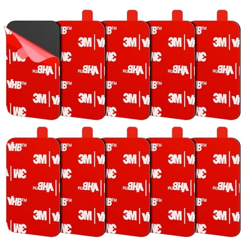 FIXCHORD 3M VHB 5930 Doppelseitiges Klebepads Extra Stark, 10St Doppelseitiges Klebeband, Montageband, wasser & temperaturbeständig für Autos, Häusern und Büros, Action-Kameras 44 * 34mm