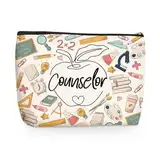 jealance Make-up-Tasche für Lehrer, Kosmetiktasche, Schulberater, Lehrer, Geburtstag, Weihnachten, Wertschätzung, Ruhestandsgeschenk, Berater, 9.7" x 6.8 "x 2"