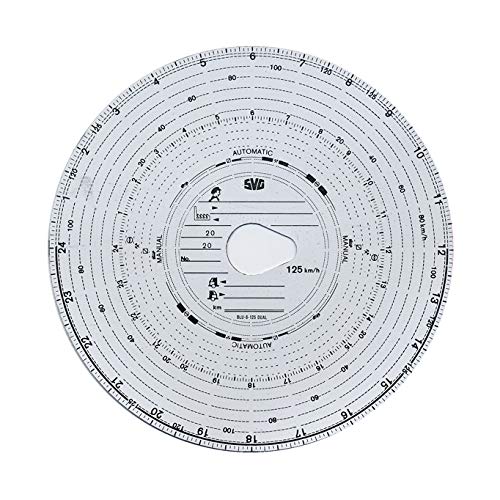 5 Packungen Tachoscheiben Diagrammscheiben bis 125 km/h Tachoblatt Kontrollscheiben 125-24 Fahrtenschreiberscheiben Tachographen