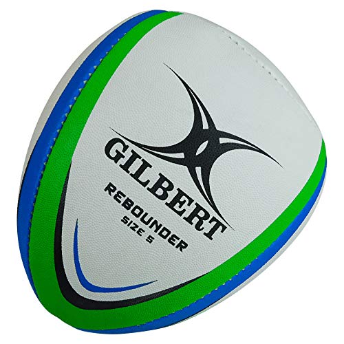 Gilbert Specialist Training Rebounder Match Ball, Weiß/Blau/Grün, 5