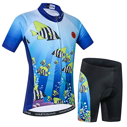 Kinder Radtrikot Set Kleidung Jungen Mädchen Shorts Pad Anzüge