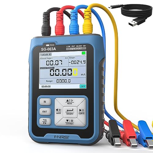 Treedix Stromspannungssignalgenerator, Spannungs- und Stromkalibrator, 4-20ma Signalgenerator 0-10V Stromspannungssimulator, mehrere Signaltypen, Voreinstellungswert für Panel Debugging Device Test