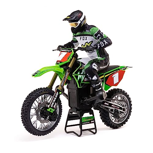 LOSI RC 1/4 Promoto-MX Motorcycle RTR with Battery and Charger, Pro Circuit, LOS06002, Green