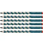 STABILO - Ergonomischer Dreikant-Bleistift für Rechtshänder - EASYgraph in petrol - 6er Pack - Härtegrad HB