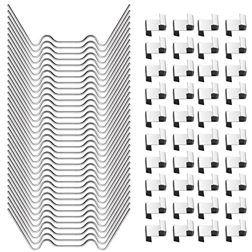 120 Stück Gewächshaus Klammern, Klammern für Gewächshaus, Gewächshausklammern Edelstahl Extra Stark, Sturmfest Gewächshaus Zubehör für Hohlkammerplatten, Gewächshaus Platten, Doppelstegplatten