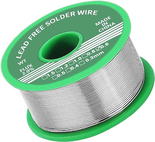 Lötzinn 0.6mm, Lötzinn mit Flussmittel, Solder Wire 20g Lötzinn Bleifreier für Solder die Reparatur und den Heimwerker von Elektronischen Elektrischen Lötkomponenten