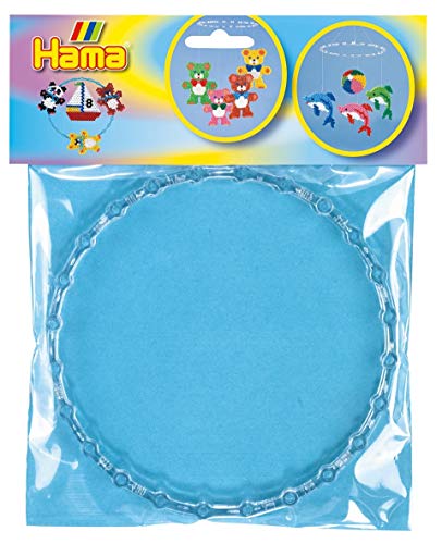 Hama Perlen 491 Mobile Ring mit Durchmesser 18 cm für Motive aus Bügelperlen, 2 Stück in transparent, Zubehör, kreativer Bastelspaß für Groß und Klein
