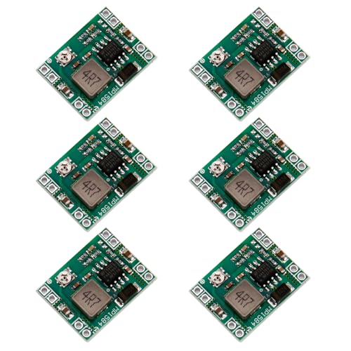 6 Stück Step Down Buck Konverter,Einstellbarer Spannungsregler von 4,5-28V zu 0,8-20V, Step Down Converter,DC-DC 3A Power Downward Adjustable Module Buck Converter 24V bis 12V 9V 5V