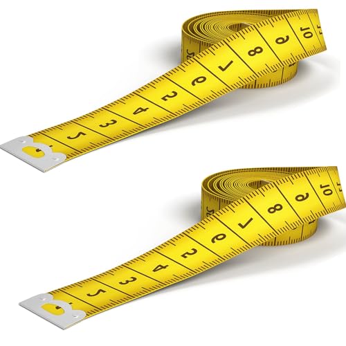 2 Bände Maßband Körpe 200cm/79 Zoll, Schneidermaßband Doppelseitige Measuring Tape Flexible Bandmaß Massband Schneider Mit Knopf Umfangmaßband Für Haushalte Handwerker Schneider