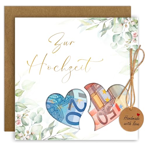 Luckeey Hochzeitskarte Geldgeschenk Verpackung, Hochzeitsgeschenke für Brautpaar, Originelle Geldgeschenk Karte Hochzeit, Geldgeschenk Hochzeit Personalisiert