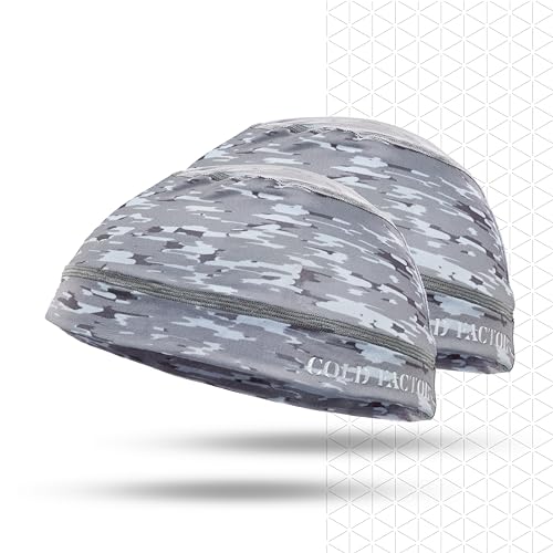 COLD FACTOR Sofort kühlende Totenkopfkappe, 2 Stück (Camo), fortschrittliche chemikalienfreie Verdunstungskühltechnologie, 2+ Stunden Kühlung, ideal für Sport, Yoga, Outdoor-Aktivitäten wie Wandern