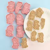 Keksausstecher Ausstechformen Kinder,Keksausstecher Backformchen Set Für Gebäck, Sugarcraft, DIY, Kuchendekoration Schokoladenform Cookie (Pink)