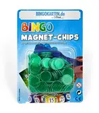 DiPrint 100 Bingo Magnet-Chips mit Metallrand (Grün)