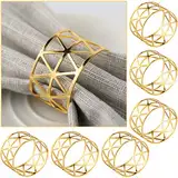 Metall Gold Serviettenschnallen Blätter für Hochzeitsfeier Abendessen Jubiläum Tischdekoration Napkin Rings Weihnachten 6 Stück