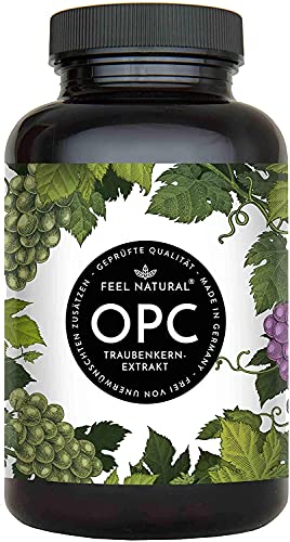 OPC Traubenkernextrakt – 240 Kapseln mit 1000mg OPC Extrakt – Höchster OPC Gehalt nach HPLC – aus französischen Weintrauben – Vegan, hochdosiert, in Deutschland produziert