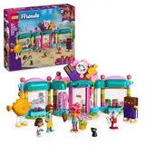 LEGO Friends Heartlake City Süßwarenladen – Kinder Spielset zum Bauen mit 3 Minifiguren, Einer Katzenfigur, Spielzeug Lebensmittel und Zubehör – Geburtstagsgeschenk für Mädchen ab 6 Jahren – 42649