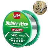 Lötzinn 0,8 mm 30g, Lötzinn mit Flussmittel Sn99,3 Cu0,7 Lötdraht mit Kolophoniumkern, Lötdraht, Soldering Wire zum Elektrolöten und Heimwerken