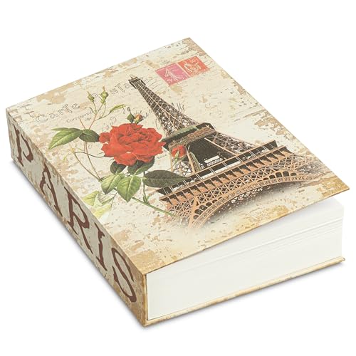 Secret Book Sicher Safe Box Buch-Safe mit Schloss Geldkassette im Wörterbuch Buch Verstecktes Buch mit Schlüssel Lock Anti Diebstahl Sicher Secret Box Geldschrank Aufbewahrungsbox Paris
