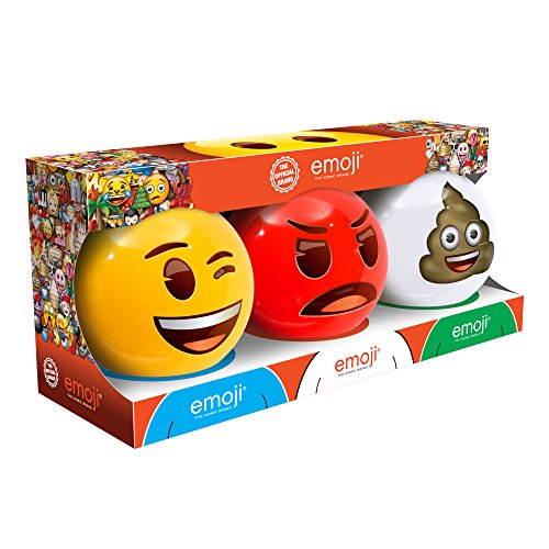 Emoji Unisex Mini-Völkerball-Set, rot, 3 Stück