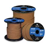 Abma Cord Paracord 3mm 100% Nylon Seil (30m-50m-100m) Paracord 425 Schnüre mit 3 Kern Type II - Max. 192kg (425lbs) - Braun, 30m