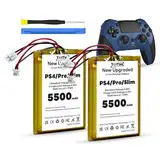 2X 5500mAh PS4 Controller Akku für Sony PS4 Slim / PS4 Pro PS4 LIP1522 KCR1410 Dualshock 4 Playstation 4 Game Controller CUH-ZCT2, CUH-ZCT2E, CUH-ZCT1E, CUH-ZCT1U