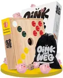 Spielario® OINK und Weg | Schweinchen Spiel Holz | Das lustige Familienspiel für zwischendurch | Pig Hole Schweinchenspiel | Mehr Spannung durch taktisches Würfeln | Schweine Spiel als Geschenk