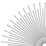 TOAOB 200 Stück 50mm Nietstifte Kettelstifte Prismenstifte Silberton Messing für DIY Schmuckherstellung