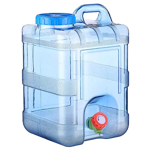 Generisch Wasserkanister Mit Hahn,Wassertank,Trinkwasserkanister mit Griff,Kanister Mit Zapfhahn Und Schraubdeckel,Wasser Kanister Für Wandern Camping Picknick Wohnwagen,Campingbox(15L)
