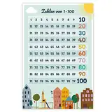 Close Up Zahlen von 1-100 Poster Lehrposter für Kinder 61 x 91,5 cm Kinderzimmer Klassenzimmer Premium Plakat