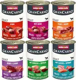 GranCarno Hunde Nassfutter Herzhafte Variation (6 x 400 g), Hundefutter nass ohne Getreide und Zucker von animonda, für ausgewachsene Hunde, mit frischen fleischlichen Zutaten