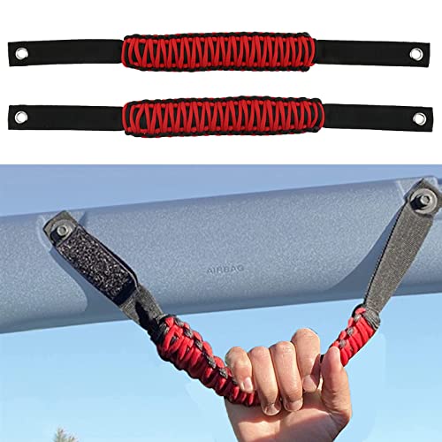 2 x rote Überrollbügel-Haltegriffe