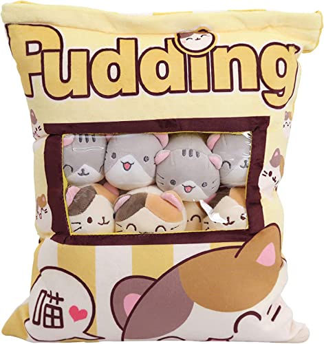 Nettes Snack-Kissen-Plüschtier-Spielzeug-Pudding-dekorative entfernbare Kitty-Katzen-Puppen-kreative Spielzeug-Geschenke für Kinder