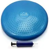 CampTeck U6765 Luftkissen Sitzen Aufblasbar Ballsitzkissen Balance-Kissen mit verbesserter Handpumpe für Fitness, Geschicklichkeit, Rückentraining, Yoga, Bequemes Sitzen usw. - Blau, 32cm