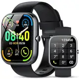 taopodo Smartwatch Herren Damen, 1.91" HD Fitnessuhr mit Telefonfunktion, 115+Sportmodi Wasserdicht Sportuhr, Fitness Tracker mit Schrittzähler Pulsmesser Schlafmonitor Smart Watch für Android iOS