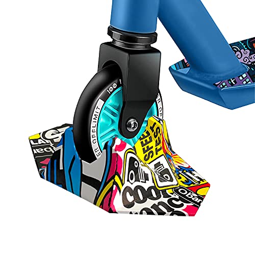 LORESJOY Stunt Scooter Ständer, Universal Scooter Stand, Stunt Roller Ständer für Pro Stunt Scooter/Stunt Roller/Trick Roller für Kinder/Freestyle Roller/ 95 mm bis 125 mm Rädern (Graffiti)