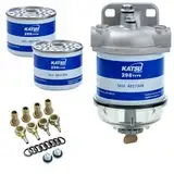 KATSU Tools Diesel Kraftstofffilter Wasserabscheider mit 2 zusätzlichen Filtern kompatibel mit CAV296 für Dieselmotoren, Marineboot, Traktoren, elektrische Generatoren