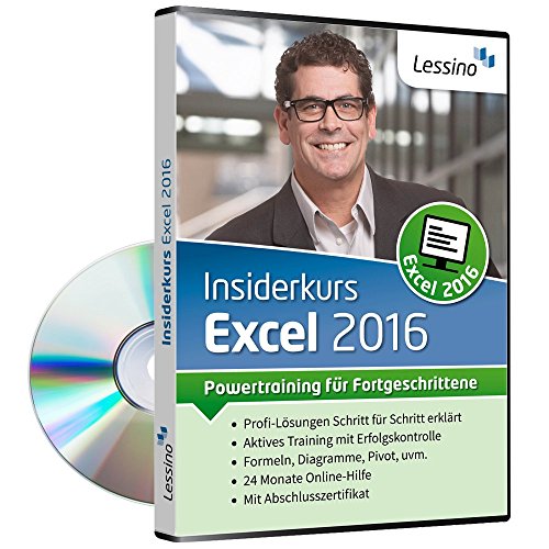 Excel 2016 Insiderkurs - Powertraining für Fortgeschrittene | Lernen Sie Schritt für Schritt Diagramme, Pivot, Formeln und Funktionen zu nutzen | inkl. Online-Kurs [1 Nutzer-Lizenz]