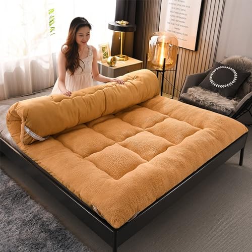 収納マスター Verdickte Boden-Futon-Matratze, japanische Tatami-Matratze, Faltbare Isomatte, Winter-weiches Rollbett, Studentenwohnheim-Matratzenauflage(Farbe:C,Größe:Full)