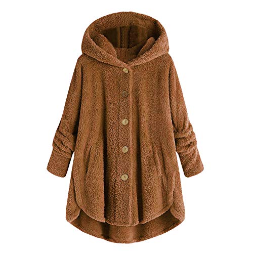 Generisch Retourenkauf Angebote Parka Damen Übergangsjacke Schwarz Frauen Wollknopf Winter Plus Mantel Cushions Jacke Mit Kapuze Lose Größe Jacke Für Frauen Strickjacken Damen S. Black Friday Sale