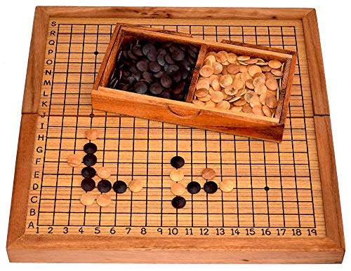 Go Bang - Japanisches Schachspiel, Knobelholz Strategiespiel Brettspiel aus Holz für 2 Spieler Gesellschaftsspiel