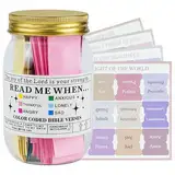 SHBAOCH Bible Verses Jar, 60 Stück Mini Bibelvers-Karten mit 150 Tabs für Emotionen & Gefühle Jar, Christliche Geschenke für-Motivationskarten für Glaube, Hoffnung(Das Bibel-Tabs ist auf Englisch)