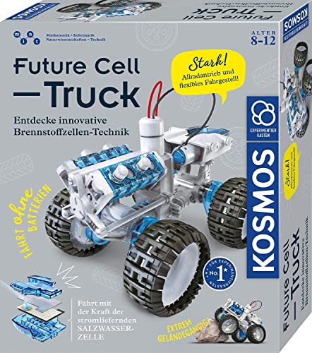 KOSMOS 620745 Future Cell-Truck, Entdecke Innovative Brennstoffzellen-Technik. Bausatz für Spielzeug-Geländewagen mit emissionsfreier Energie, Experimentierkasten für Kinder ab 8-12 Jahre, Fahrzeug