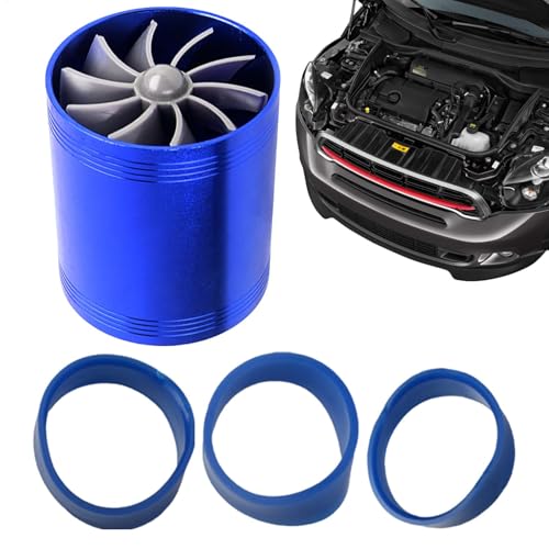 Luftturbonator für Auto | Luftmotor-Turbo-Teile, Turbo-Ladegerät, Automobil-Ersatz, Aluminium, Doppelventilator-Motor-Turbolader für Auto